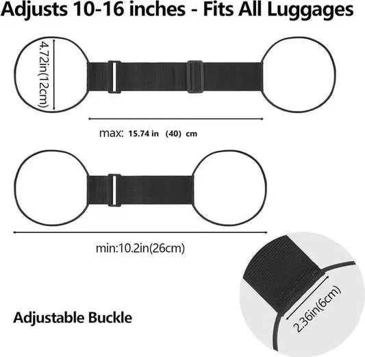 2pack Multi Use Strong Adjustable Luggage Connector Straps