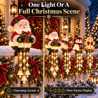 Christmas Porch Railing Lights 4 Festive Character Designs