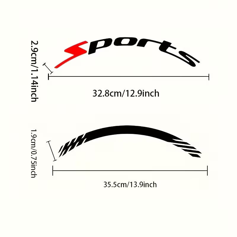4Pcs 3D Car Tire Stickers Waterproof Universal Wheel Decals | Motorcycle Auto Exterior Accessories