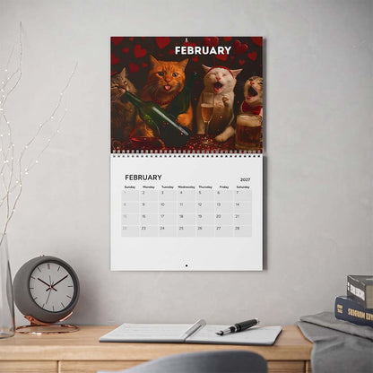 Drunk Cats 2027 Calendar