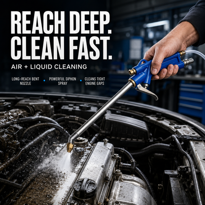 2-in-1 Air & Water Cleaning Gun High-Pressure Dust Blower & Engine Cleaning Sprayer for Cars, Garages & Workshops