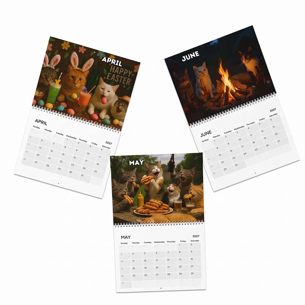 Drunk Cats 2027 Calendar