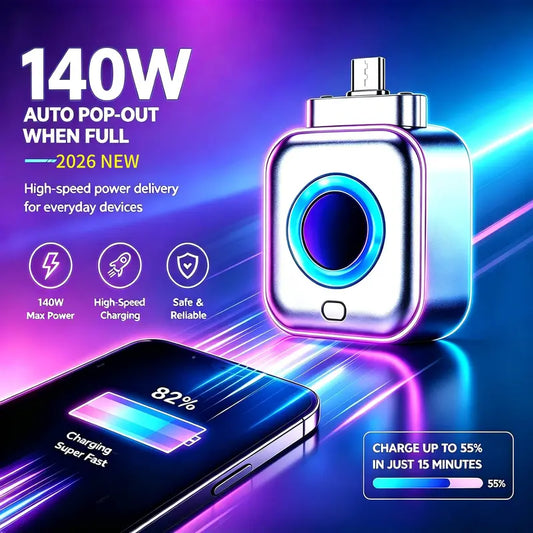 140W Smart Auto-Eject USB-C Charging Guard