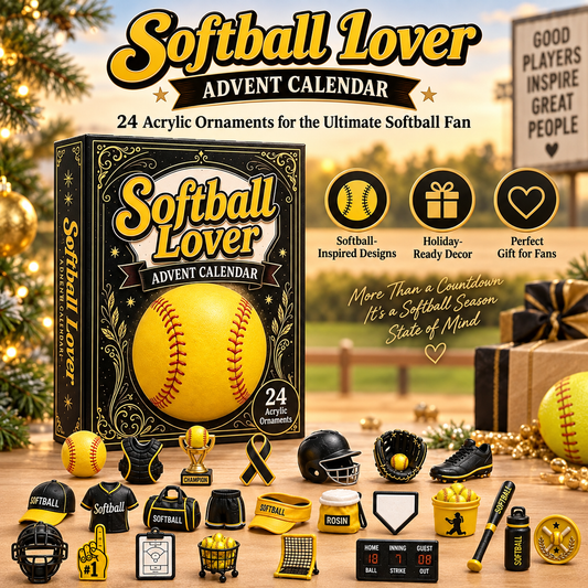 24 Days of Softball Spirit Christmas Advent Ornament Calendar