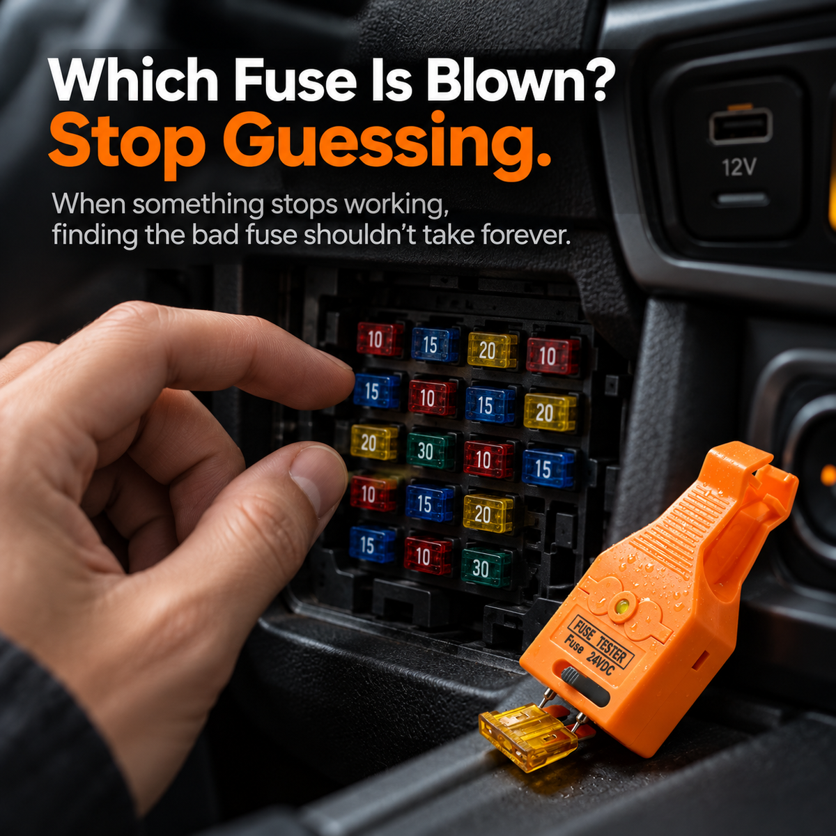 Fuse Tester & Puller Test & Extract Blade Fuses in One Tool