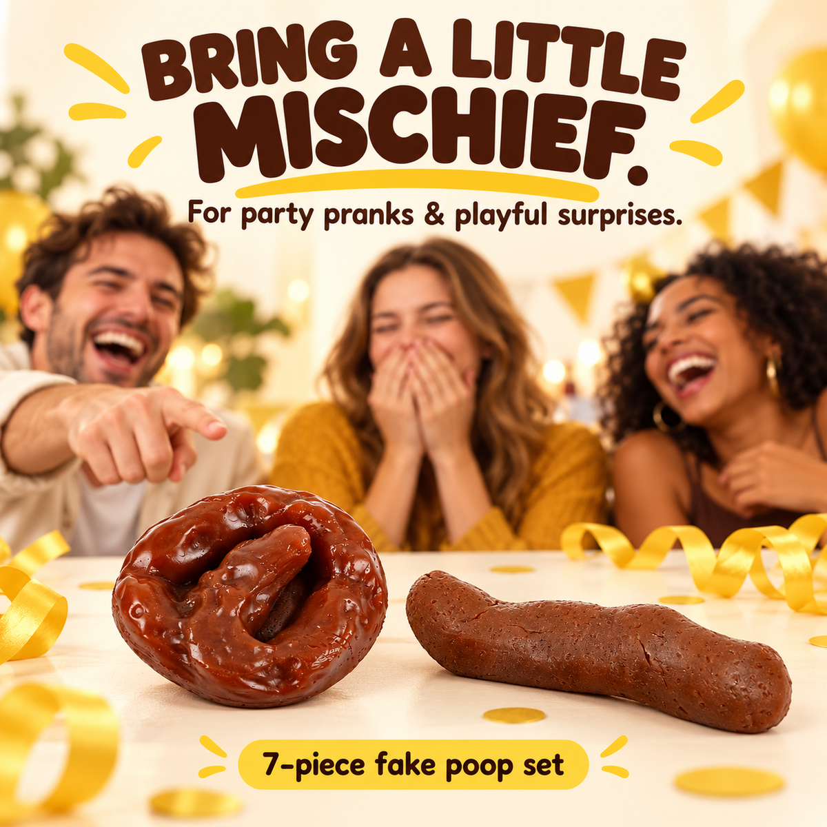 7 Pcs Fake Poop, Realistic Prank Poop