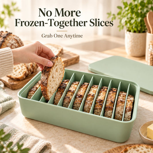 11-Slot Silicone Bread Freezer Box Keep Sourdough Slices Separate