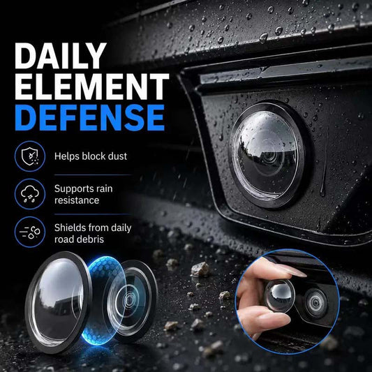 2 Pcs Mirror Shape 360 Panoramic Rearview Car Camera Lens Cover