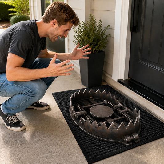 3D Trap Illusion Door Mat Funny Halloween Prank Entrance Rug