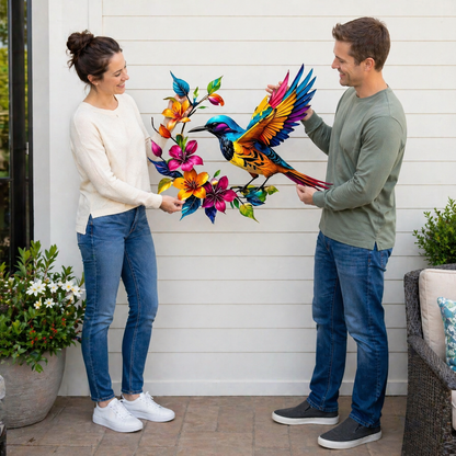 2026 - Hummingbird Bloom Metal Wall Art