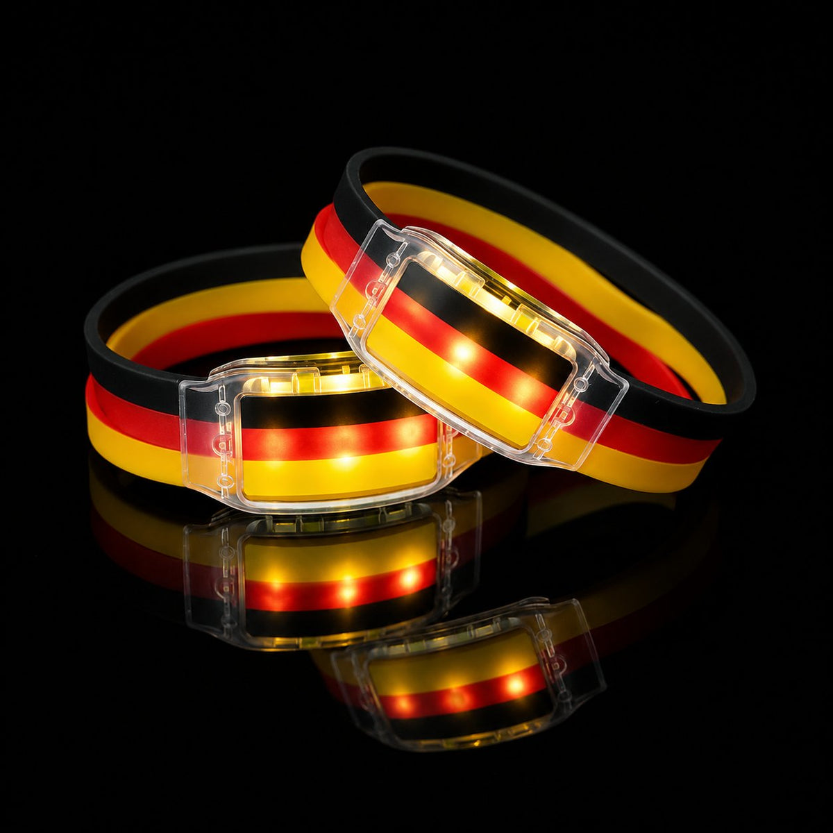2PCS LED Light Up National Flag Wristbands