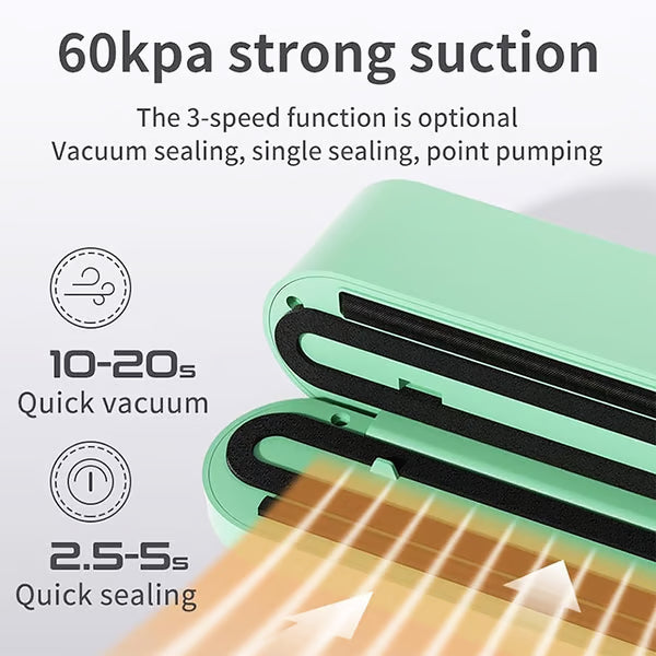 Mini Vacuum Bag Sealer Cordless Handheld Food Sealing Machine