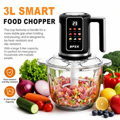 2L Color Screen 110V Electric Multi-Function Meat Grinder