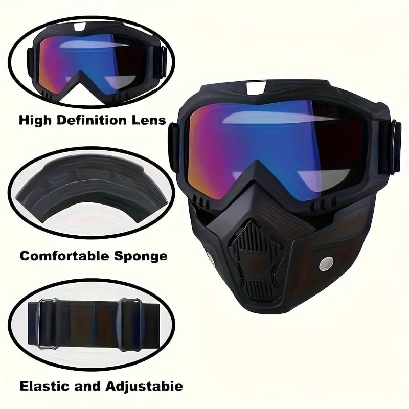 2026 - Detachable Full Face Goggle Mask