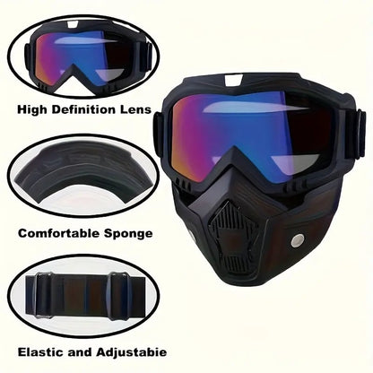 2026 - Detachable Full Face Goggle Mask