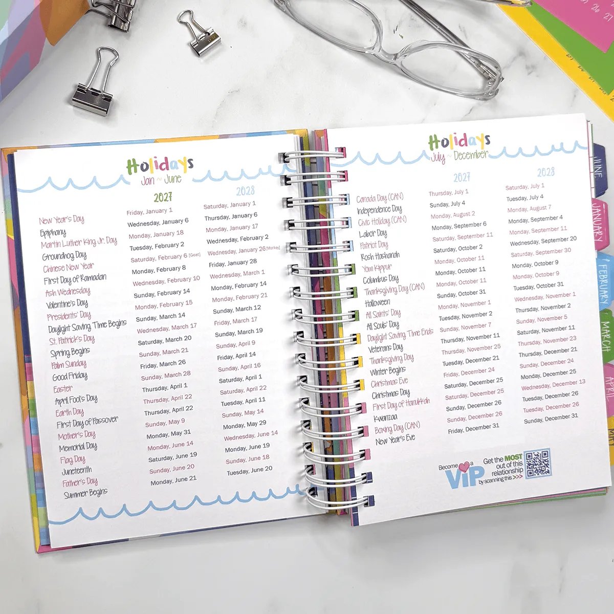 2027 2028 Reminder Binder 24-Month All-in-One Life Planner