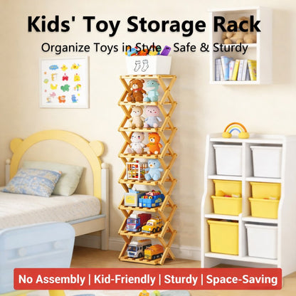 The 9-Tier Bamboo Rack: 3-Tier, 6-Tier, and 9-Tier No-Assembly Storage Solution!