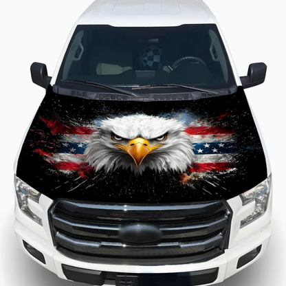 Patriotic American Flag Car Hood Cover