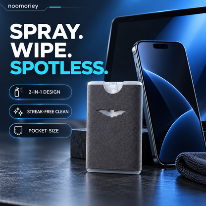 2-in-1 Portable Screen Cleaner Spray & Microfiber Cloth