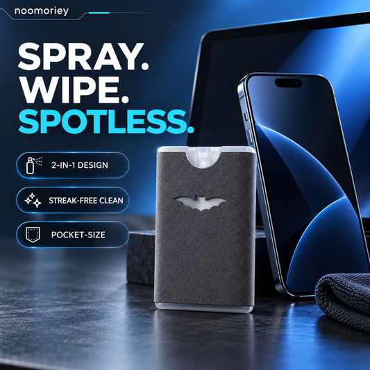 2-in-1 Portable Screen Cleaner Spray & Microfiber Cloth