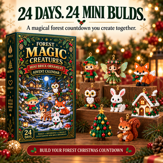 24 Day Forest Magic Creatures Ornament Advent Calendar