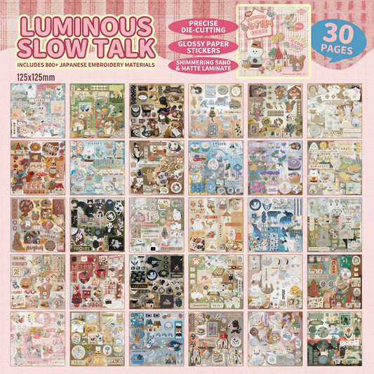 680+ Pcs Realistic Faux Embroidery Effect Sticker Book