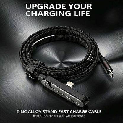 Invisible Holder Charger Cable with Stand, super fast charging 2-in-1 Fast Charging Cord & Phone Stand for Gaming