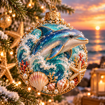 Coastal Christmas Ocean Legends 3D Marine Life Ornament Collection