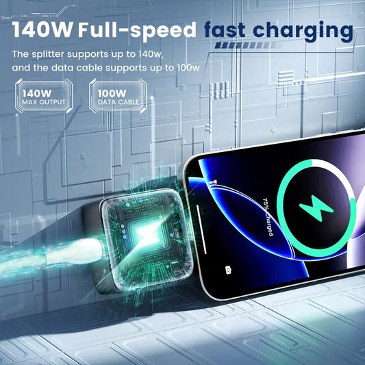 140W Smart Auto-Eject USB-C Charging Guard