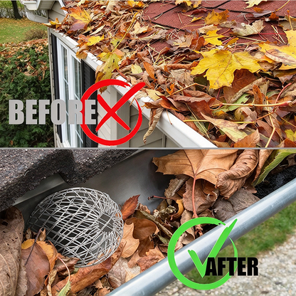 2PCS Aluminum Alloy Gutter Guard Filter, Roof Rain Gutter Downspout Strainer