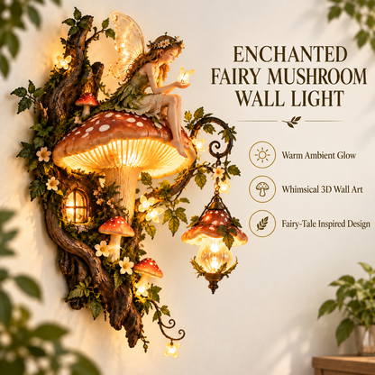 Enchanted Mushroom Fairy Wall Light