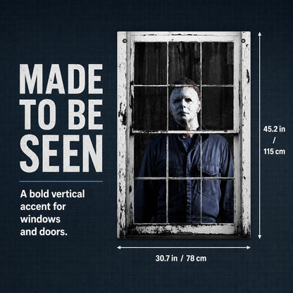 [Scare Neighbors] 3D Halloween Window Poster: Realistic Horror Scene