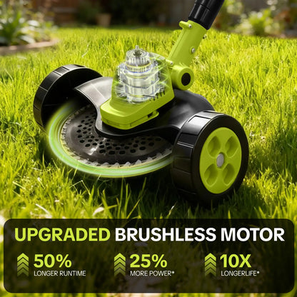 3-in-1 Cordless Lawn Mower | Lightweight Grass Trimmer & Edger | 2 21V Batteries Included