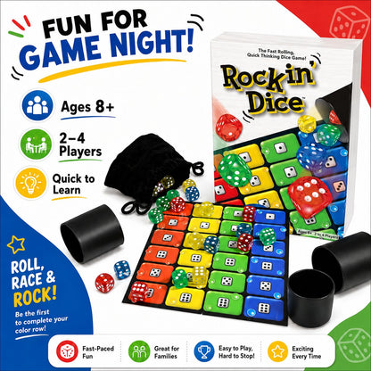 Rocking Dice Game for Family Game Night & Parties