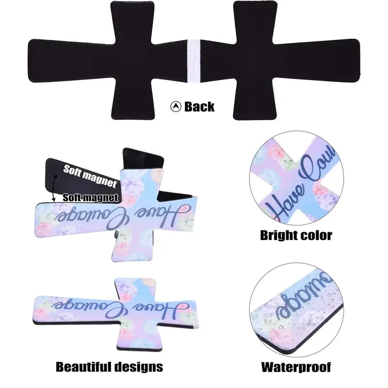 16 Pcs Magnetic Cross Bookmarks Gifts for Bible Study, Readers, Teachers, Students