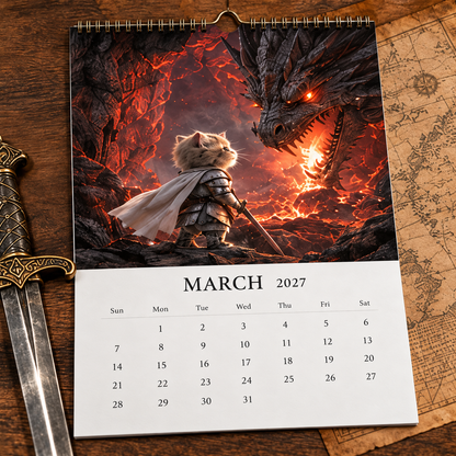 2027 Knight Cat vs. The Dragon Calendar
