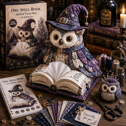 Wise Owl Quilted Tissue Box DIY Sewing Kit