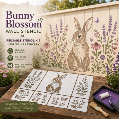 Garden Bloom Wall Stencil Kit | DIY Garden Painting Templates for Every Space