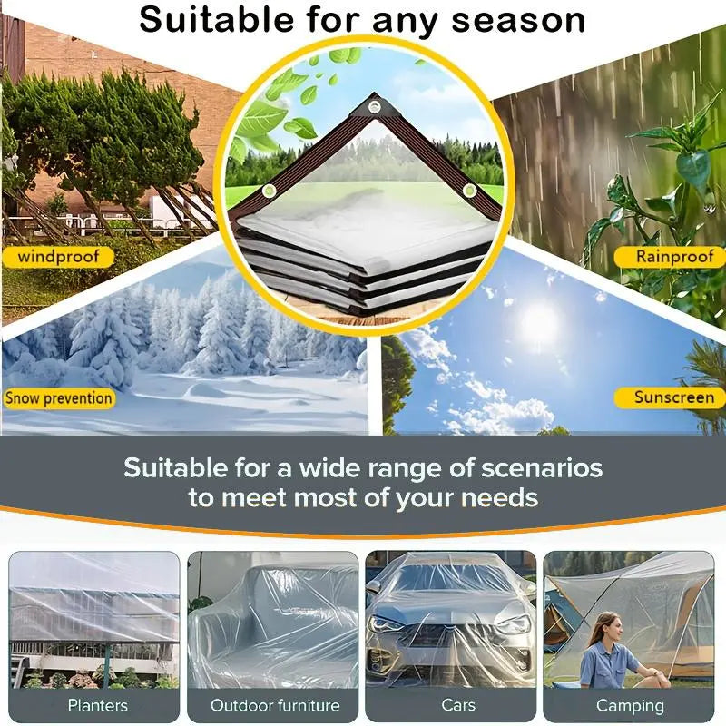 7 10FT Waterproof Clear Tarp