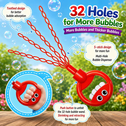 32-Hole Smiley Face Bubble Wand