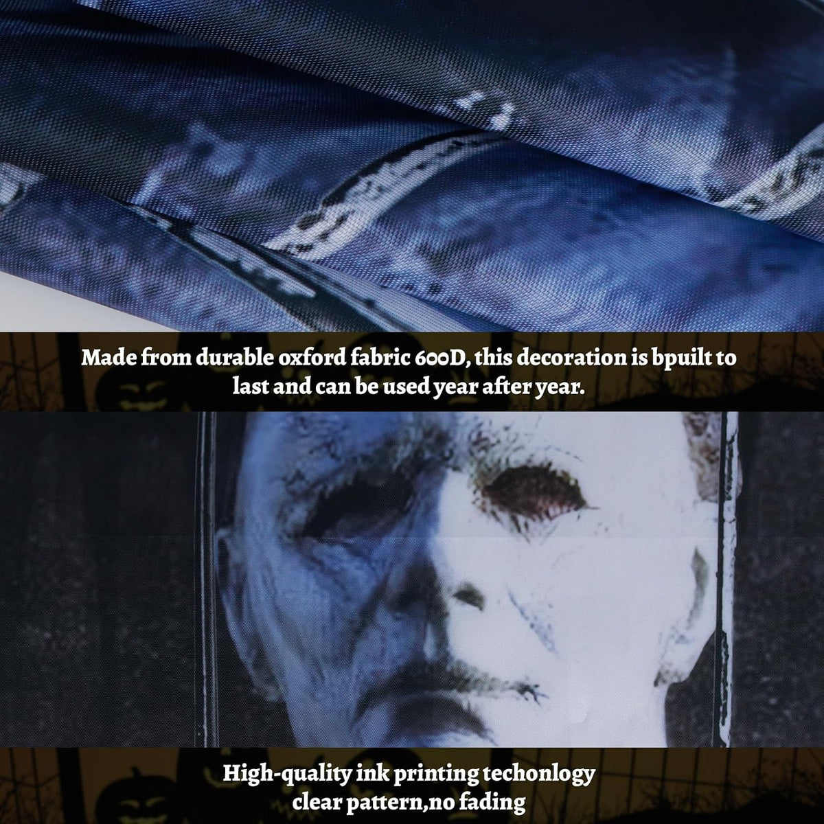 [Scare Neighbors] 3D Halloween Window Poster: Realistic Horror Scene