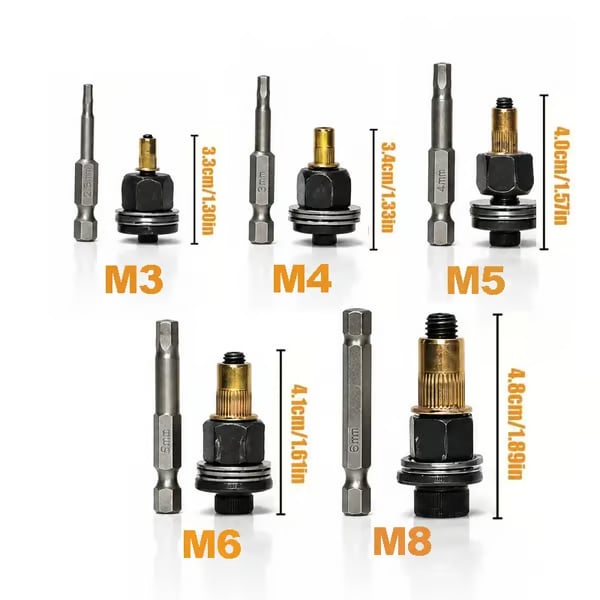 Head Rivet Nut Tool, M3 M4 M5 M6 M8 M10 Rivnut Kit