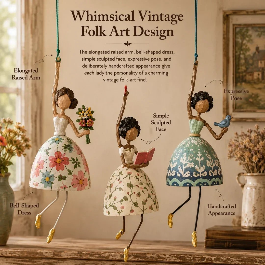 Let Your Space Dance Whimsical Dancing Lady Hanging Ornament
