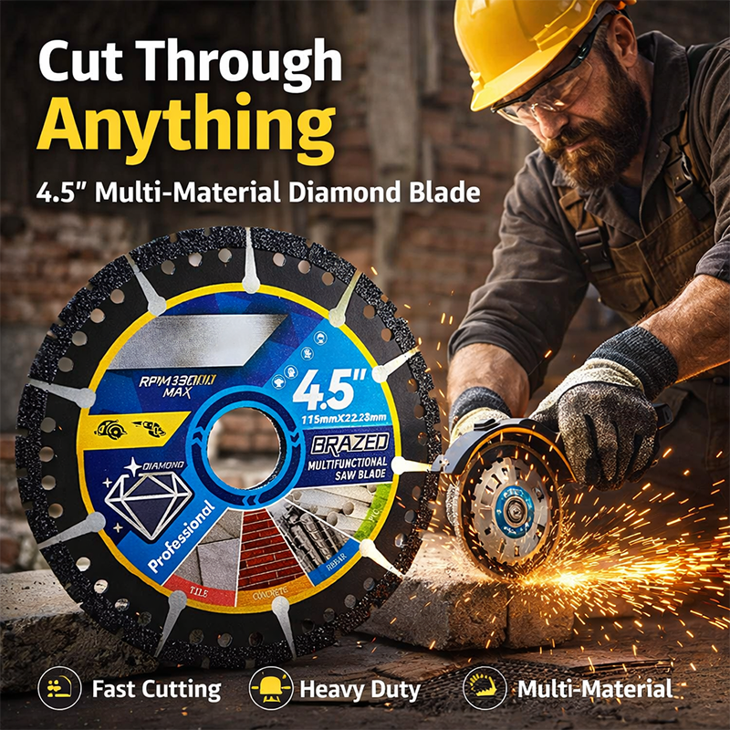 4.5" Multi-Material Diamond Blade - Zero Compromise, Max Durability