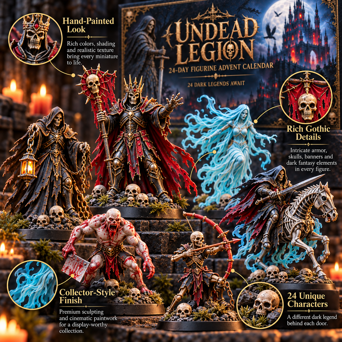 Undead Legion 24-Day Dark Fantasy Figurine Advent Calendar