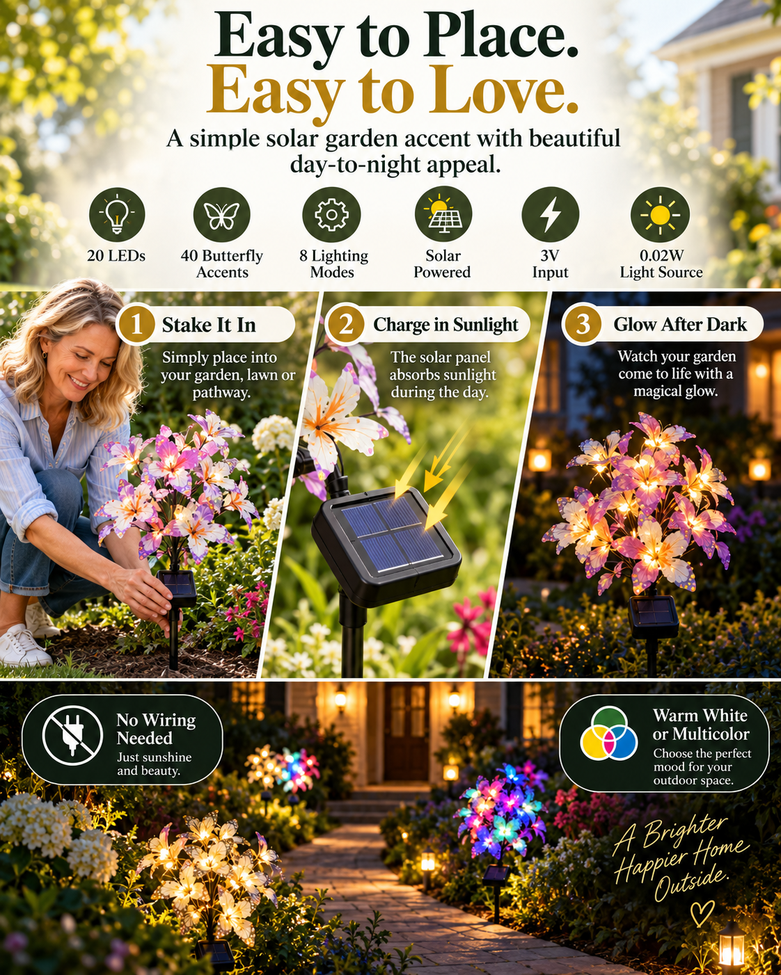 2026 Solar Butterfly Garden Lights | Beautiful by Day, Magical After Dark