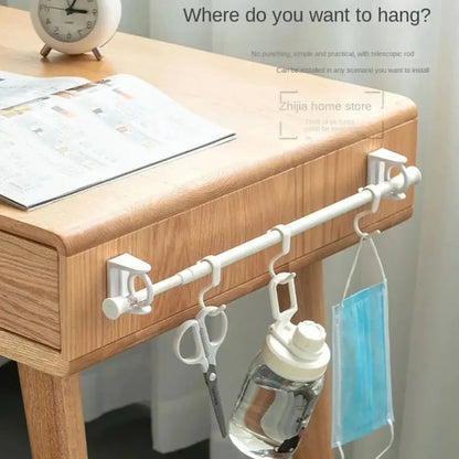 360 Rotating Adhesive Wall Holder No-Drill Multi-Purpose Pole & Handle Organizer for Bathroom & Kitchen