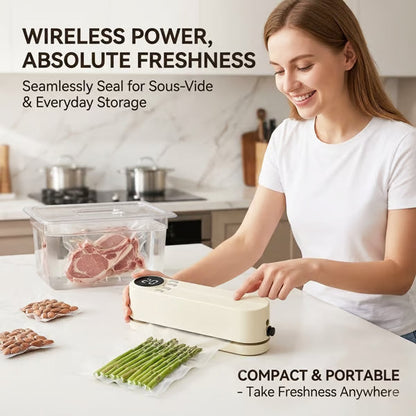 Mini Vacuum Bag Sealer Cordless Handheld Food Sealing Machine
