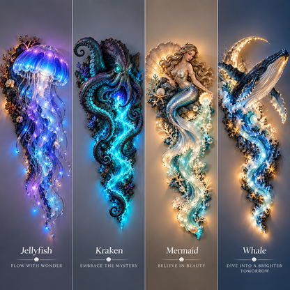 Enchanted Ocean Legends Lighted Wall D cor Collection