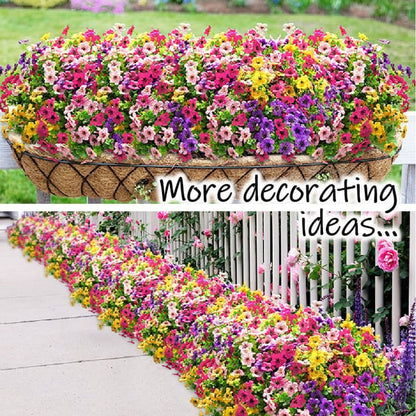 UV Resistant Artificial Flowers Fade-Free & Colorful for Garden, Patio, Home Decor